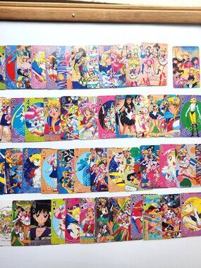 Vintage 1995 Sailor Moon SuperS Playing Cards Complete Deck Rare Swimsuit